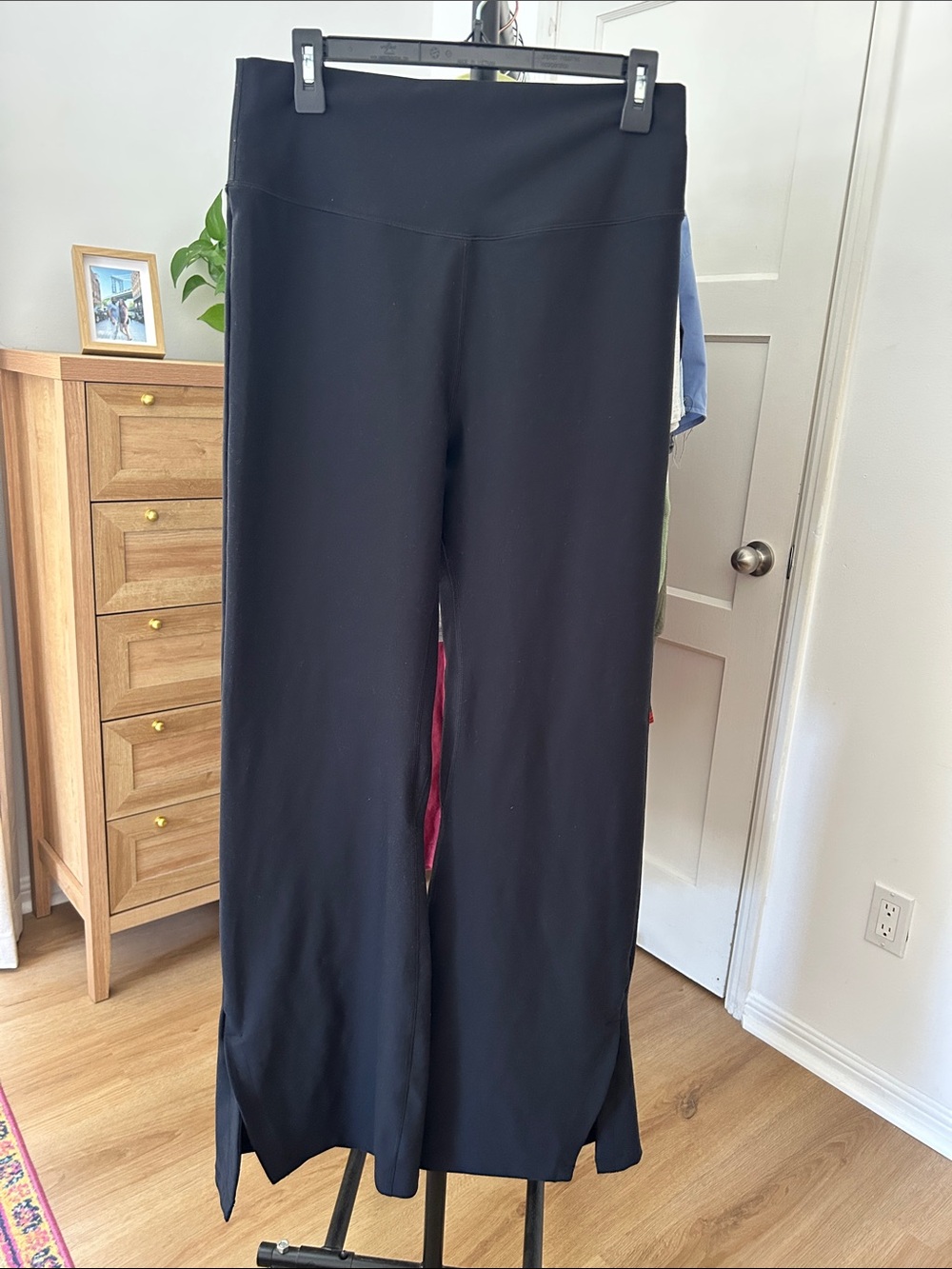 YPB Black Flares. Size XXL. 32” inseam. Excellent condition. Slit at bottom hem